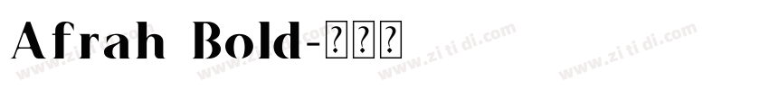 Afrah Bold字体转换
